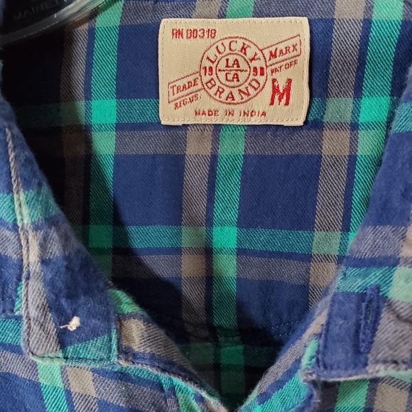 LUCK BRAND CLASSIC FIT WESTERN PEARL SNAP PLAID - Picture 3 of 5